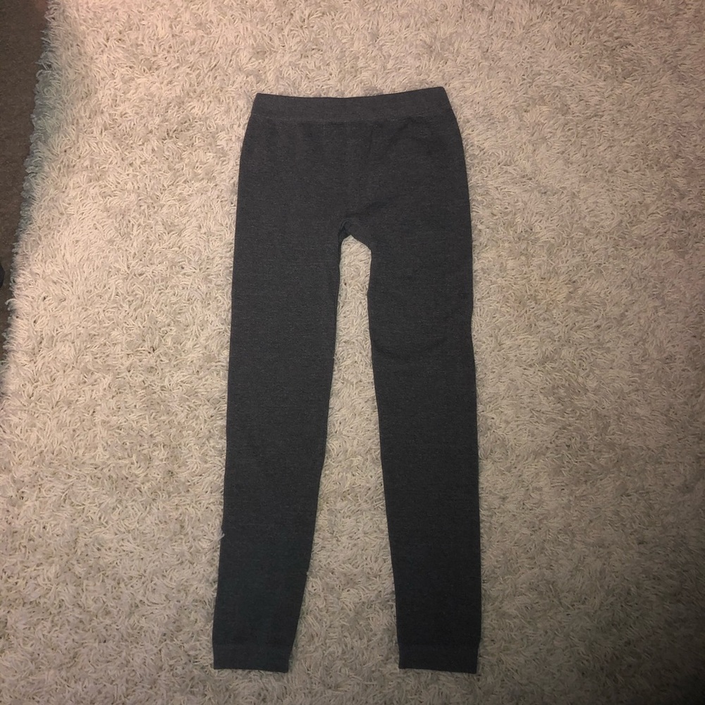 GREY PINK ROSE LEGGINGS